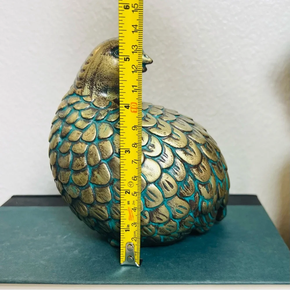 Vintage Mid Century Modern Arnels Gold Quail Partridge Ceramic Figurine Set - Picture 6 of 15